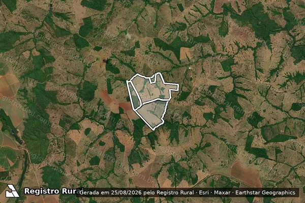 Imagem de satélite de Fazenda Chapadão Ou Ponte Nova em MORRINHOS - GO