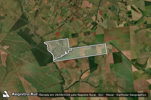 Imagem de satélite de Fazenda Aurora em IVINHEMA - MS