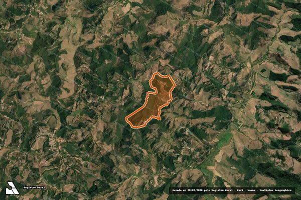 Imagem de satélite de CORREGO VISTA ALEGRE em DURANDÉ - MG