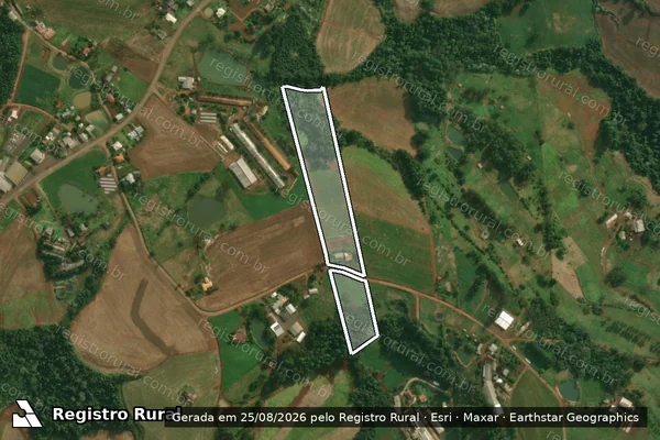 Imagem de satélite de PARTE LOTE 26 - PARCELAS 1 E 2 em TUNÁPOLIS - SC