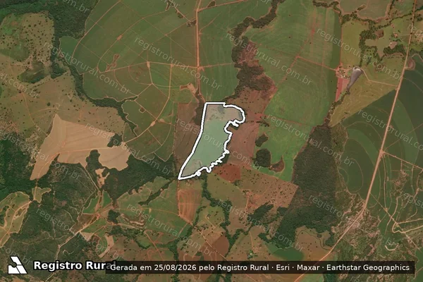 Imagem de satélite de FAZENDA BOCAINA DO PASSA TRES em SANTA RITA DO NOVO DESTINO - GO