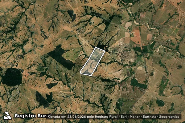 Imagem de satélite de Fazenda Cana Brava De Baixo em CÓRREGO DO OURO - GO
