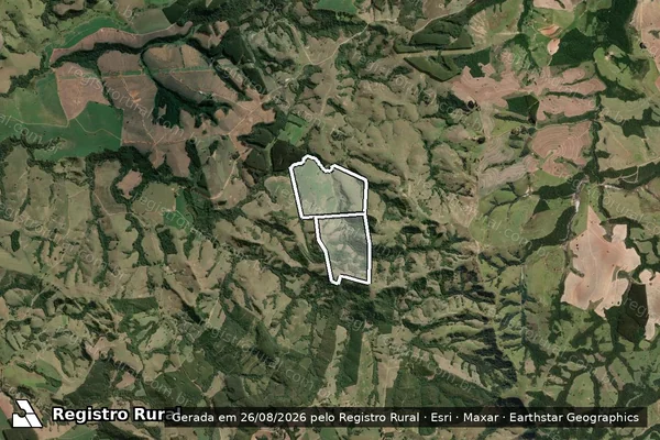 Imagem de satélite de Sitio Sao Joaquim em ITARARÉ - SP