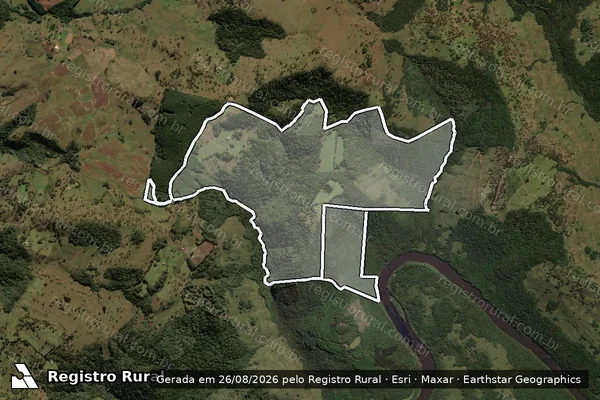 Imagem de satélite de FAZENDA ARVOREDO MATR.16937.16938 em SÃO JOAQUIM - SC