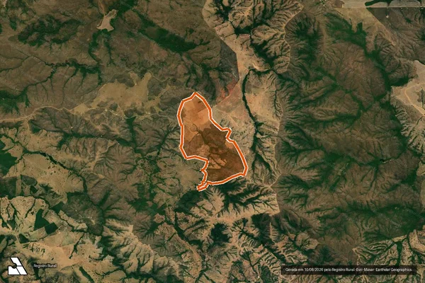 Imagem de satélite de FAZENDA ESMERIL SERRA DOURADA em COCALZINHO DE GOIÁS - GO