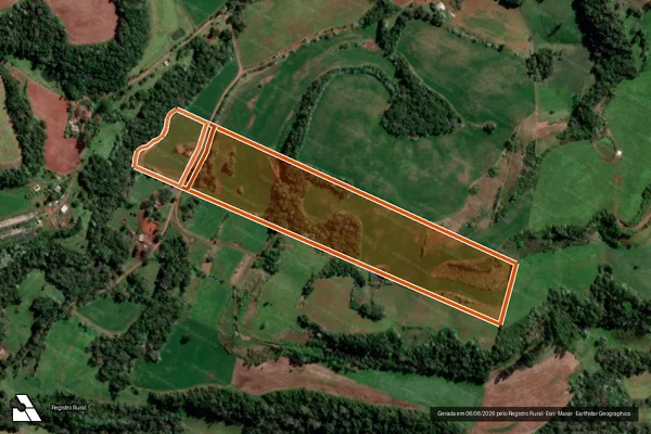 Imagem de satélite de LOTE RURAL N 154 DA 1 SECCAO em PALMITINHO - RS