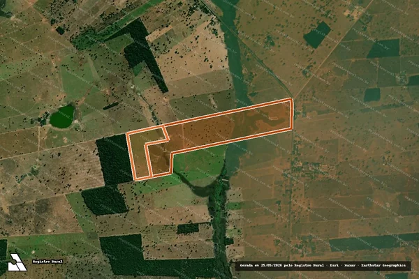 Imagem de satélite de SITIO SANTA TEREZINHA em CURVELÂNDIA - MT