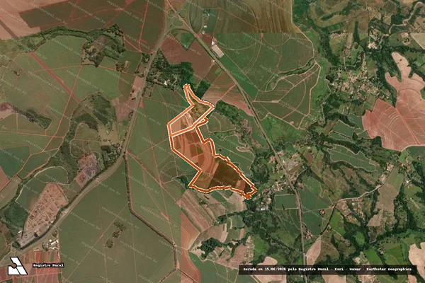 Imagem de satélite de SITIO BOSQUEIRO GLEBA TERRA 1 DE 2 em IRACEMÁPOLIS - SP