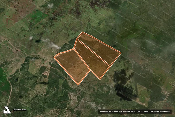 Imagem de satélite de Fazenda Bagua em POCONÉ - MT