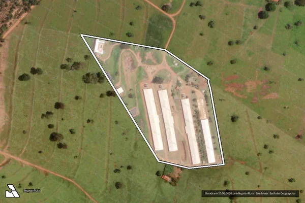 Imagem de satélite de FAZENDA ALVORADA em PRATA - MG