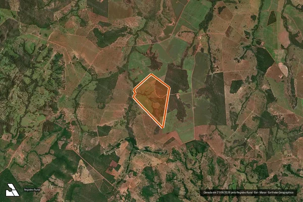 Imagem de satélite de FAZENDA CANA BRAVA DE STO ANTONIO em PORANGATU - GO