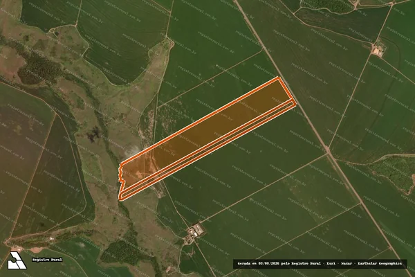 Imagem de satélite de FAZENDA PANAMBÍ - PARCELA 01 em CHAPADÃO DO CÉU - GO