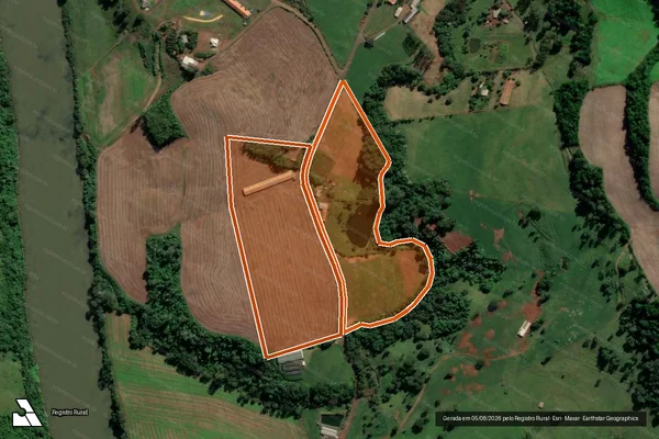 Imagem de satélite de Parte Do Lote Rural Nº72 em NOVA ERECHIM - SC