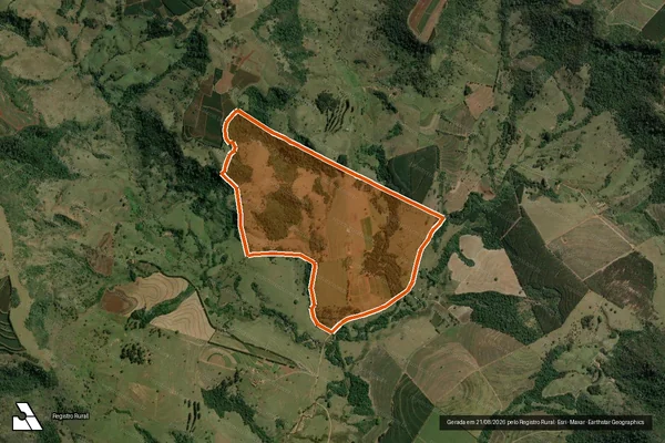 Imagem de satélite de Fazenda Perola Da Serra em SANTA MARIA DA SERRA - SP