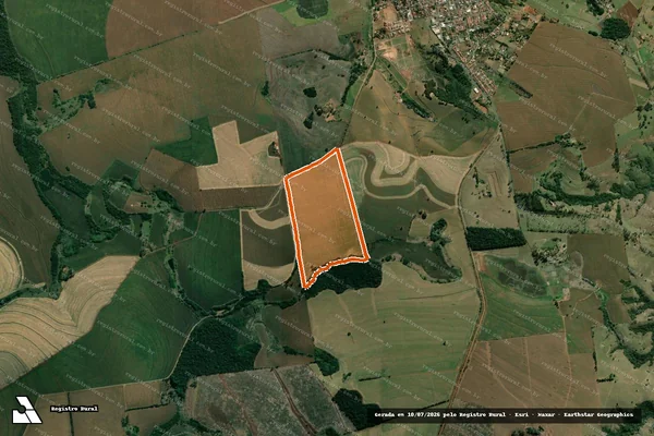 Imagem de satélite de CHACARA SANTO EXPEDITO em RIBEIRÃO DO PINHAL - PR