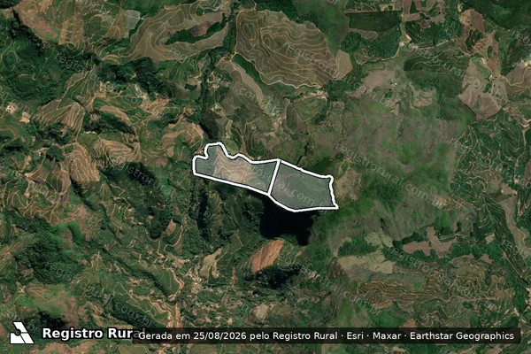 Imagem de satélite de Fazenda Cachoeira Da Boa Vista em SIMONÉSIA - MG