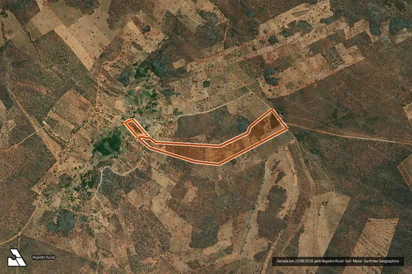 Imagem de satélite de FAZENDA CANABRAVA PARTES 1 E 2 em MONTALVÂNIA - MG