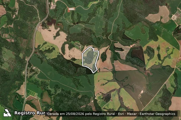 Imagem de satélite de SITIO COLINA VERDE em CASTRO - PR