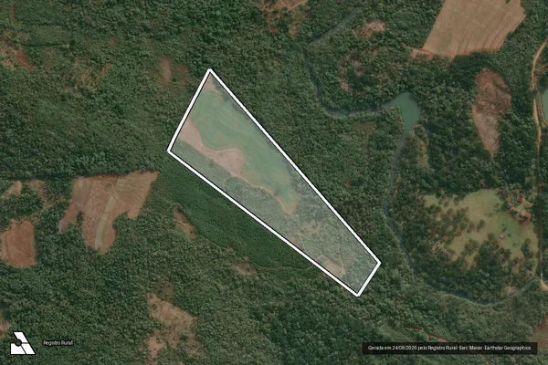 Imagem de satélite de Parte Lote Rural N.º 27- Mat.37195 em CRUZ MACHADO - PR