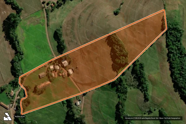 Imagem de satélite de LOTE RURAL 114 DA GLEBA 220 SA em SANTO ANTÔNIO DO SUDOESTE - PR