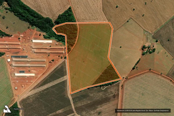 Imagem de satélite de FAZENDA BOM SUCESSO VI em URUTAÍ - GO