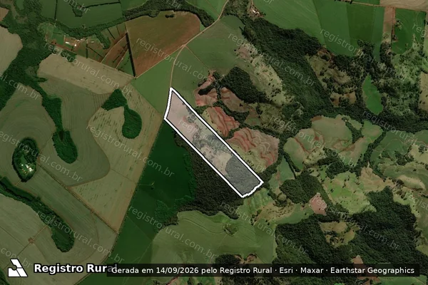 Imagem de satélite de Lotes de Terras 2-5 em LUIZIANA - PR