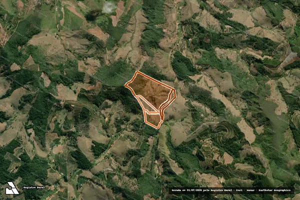 Imagem de satélite de Sitio Taquara em MUTUM - MG