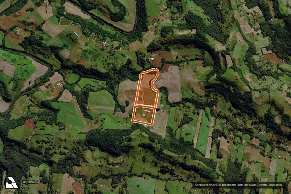 Imagem de satélite de Parte Do Lote Col Rural N 115 em SÃO MIGUEL DA BOA VISTA - SC