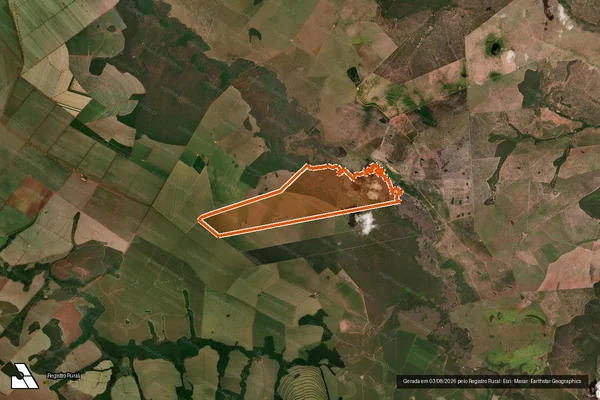 Imagem de satélite de FAZENDA BEIRA DA JACUBA em CHAPADÃO DO CÉU - GO