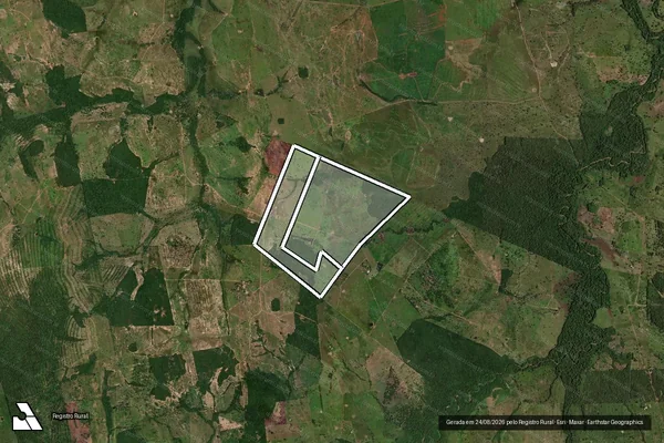 Imagem de satélite de FAZENDA RANCHO DA LAGOA em BODOQUENA - MS
