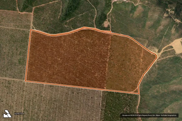 Imagem de satélite de Fazenda Rocado em SÃO JOÃO DO PARAÍSO - MG