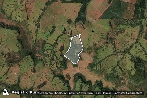 Imagem de satélite de Fazenda Gameleira em PRATA - MG