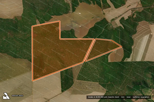 Imagem de satélite de FAZENDA OURO VERDE em PASTOS BONS - MA