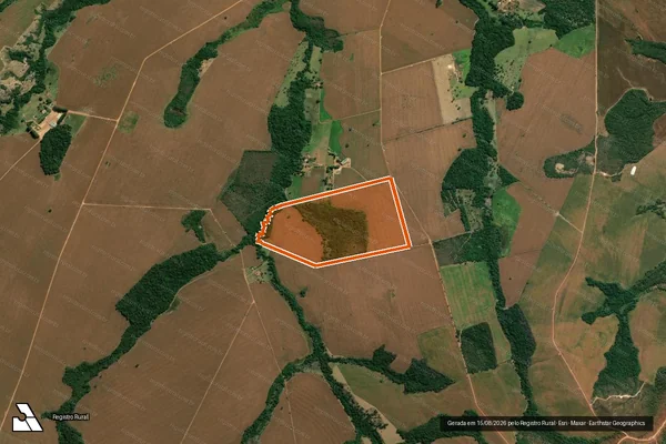 Imagem de satélite de Fazenda Bom Jardim Das Antas em GAMELEIRA DE GOIÁS - GO