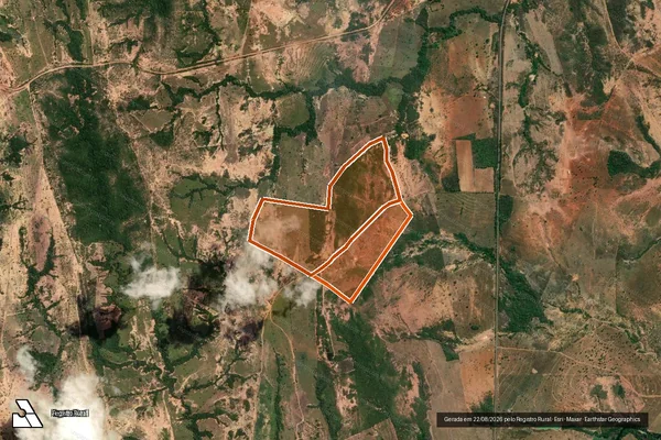 Imagem de satélite de Fazenda Santao Antonio Barreiros em BONFINÓPOLIS DE MINAS - MG