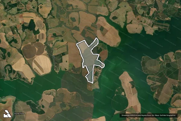 Imagem de satélite de FAZENDA SANTA RITA DA BARRA em AREADO - MG