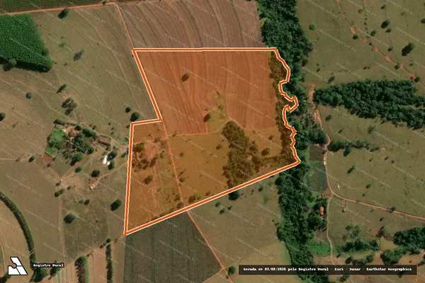 Imagem de satélite de FAZENDA BANANAL em JARAGUÁ - GO