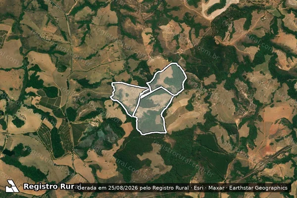 Imagem de satélite de FAZENDA ESPLANADA em CONCEIÇÃO DA BARRA DE MINAS - MG