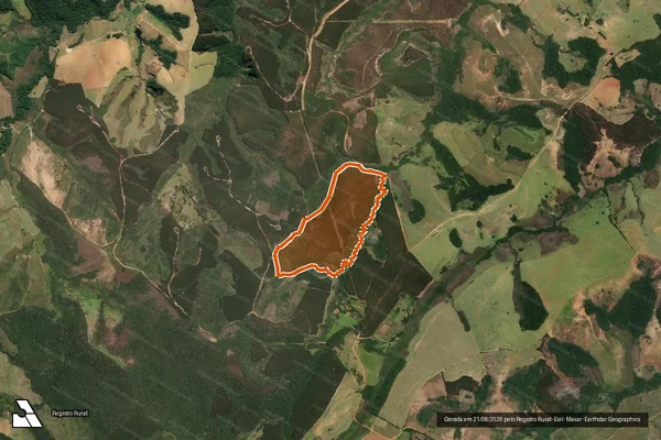 Imagem de satélite de SITIO MORRO GRANDE em CRUZÍLIA - MG