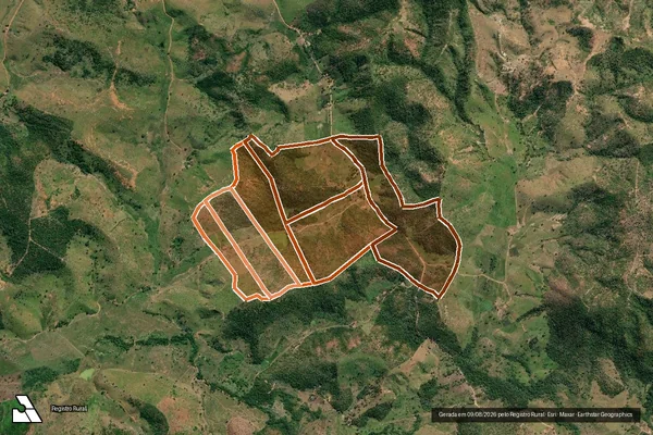 Imagem de satélite de Fazenda Boa Fe em JAMPRUCA - MG