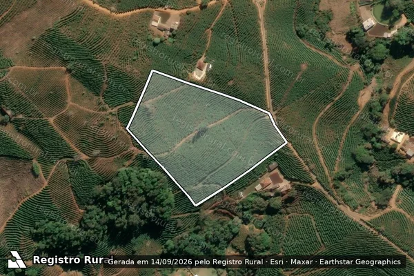 Imagem de satélite de CORREGO DA RAIZ em MANHUAÇU - MG