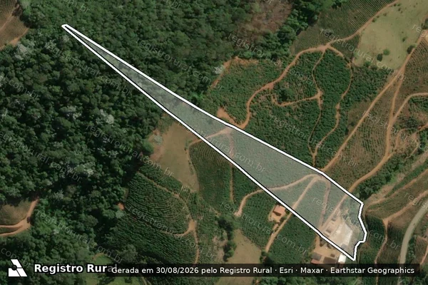 Imagem de satélite de CABECEIRA DO RIBEIRÃO POUSO ALEGRE em MARTINS SOARES - MG