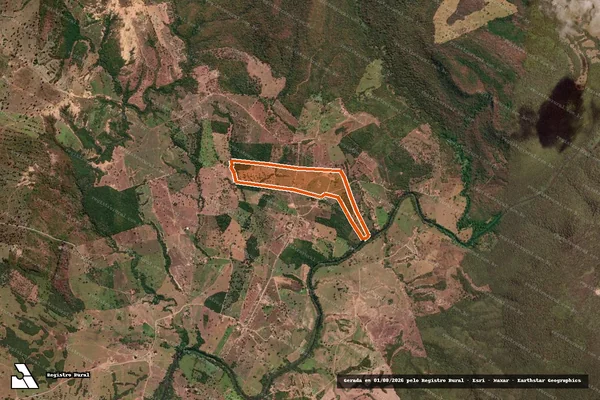 Imagem de satélite de FAZENDA UNISANTOS em SIMOLÂNDIA - GO