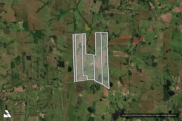 Imagem de satélite de MATRICULA 19.102 em SÃO PEDRO DO SUL - RS