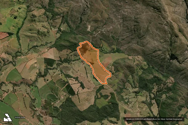 Imagem de satélite de SITIO FLOR DA TERRA em SÃO JOÃO BATISTA DO GLÓRIA - MG