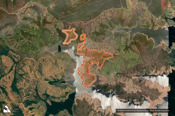 Imagem de satélite de Fazenda Rancharia em CAMPO ALEGRE DE GOIÁS - GO