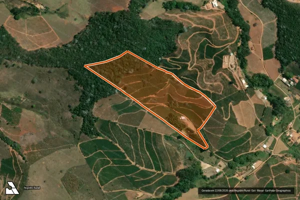 Imagem de satélite de Sítio Julinho Cal em CAJURI - MG