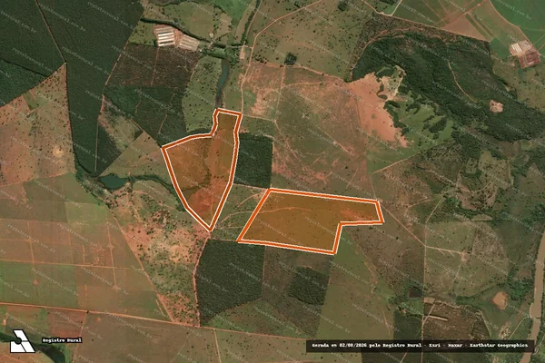 Imagem de satélite de FAZENDA TAQUARA PARCELA 02 em PAPAGAIOS - MG