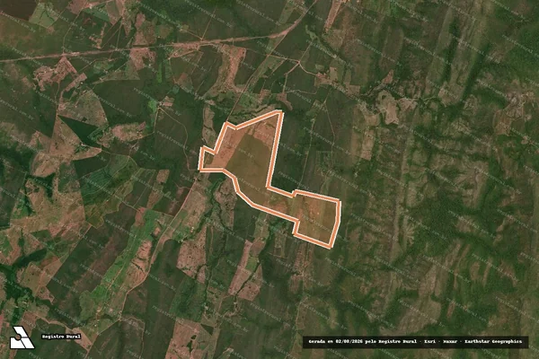 Imagem de satélite de FAZENDA PROMESSA DE DEUS em JAÚ DO TOCANTINS - TO