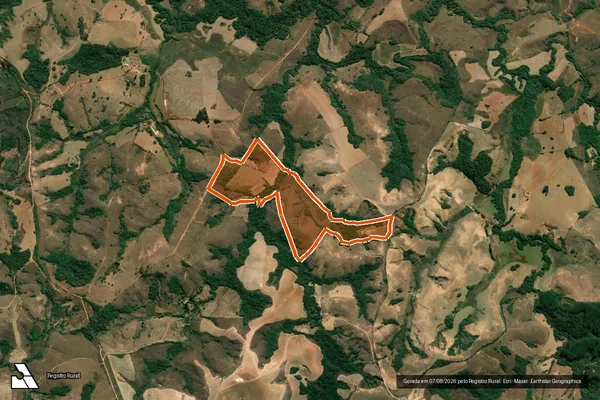 Imagem de satélite de FAZENDA SANTA CRUZ em PIEDADE DO RIO GRANDE - MG
